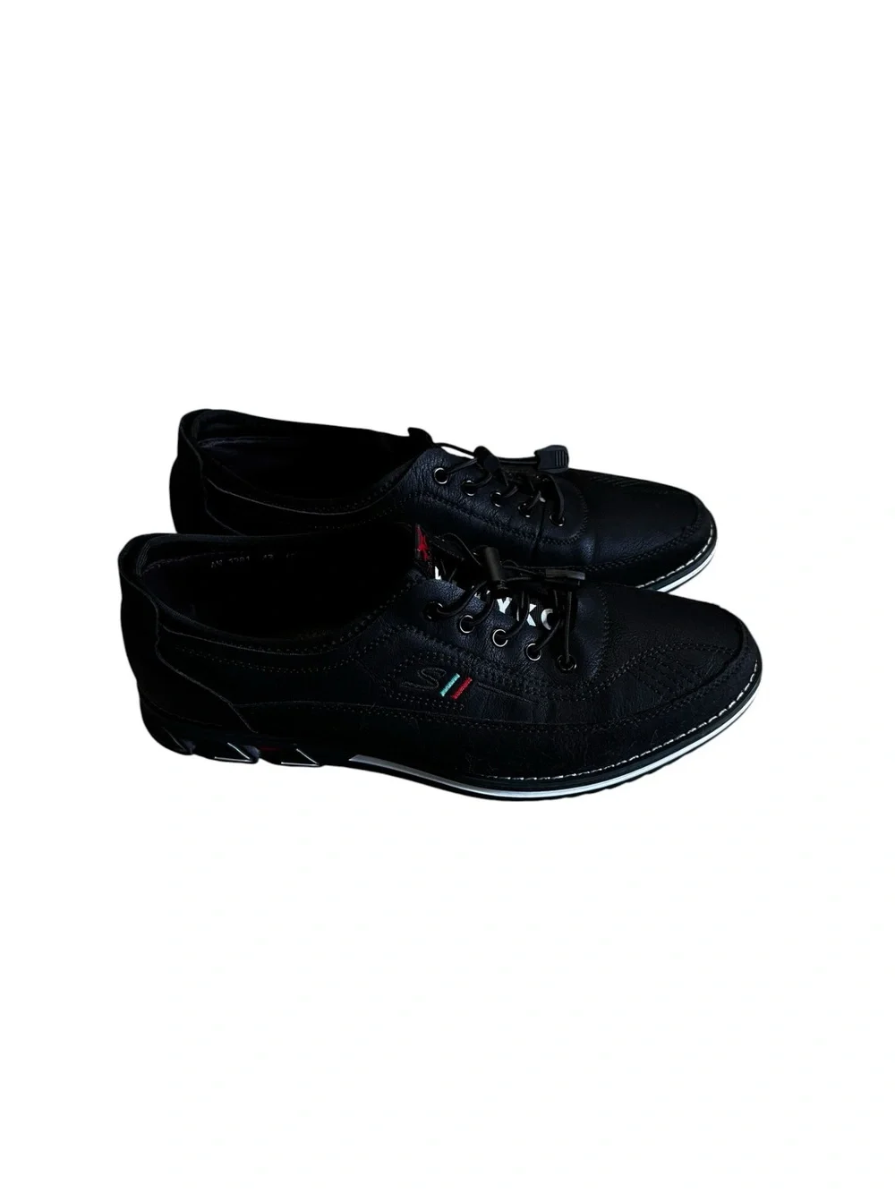 Men's Black Lace-Up Derby Shoes US Size 10 EU Size 43